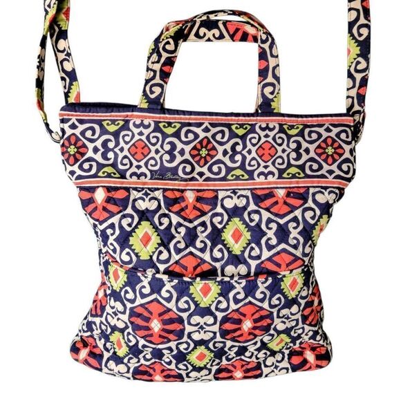 Vera Bradley Rare Retired Sun Valley Two Way Tote Crossbody Purse Large Bag - Picture 10 of 12